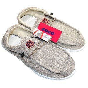 FOCO Men's Auburn University Lightweight Loafers Lace Up Cotton Knit Shoes 13/14